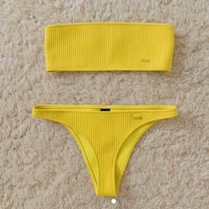Triangl Yellow Bandeau Bikini